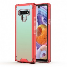 LG STYLO 6 High quality TPU Bumper and Clarity PC Case In Red