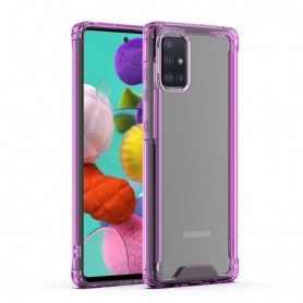 SAMSUNG GALAXY A51 High quality TPU Bumper and Clarity PC Case In Purple