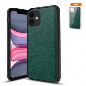 Premium PU Leather Outside and Flexible TPU Silicone Hybrid Slim Case for IPhone 11