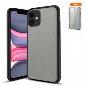 Premium PU Leather Outside and Flexible TPU Silicone Hybrid Slim Case for IPhone 11