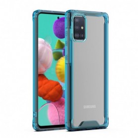 SAMSUNG GALAXY A51 High quality TPU Bumper and Clarity PC Case In Blue