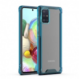 SAMSUNG GALAXY A71 High quality TPU Bumper and Clarity PC Case In Blue