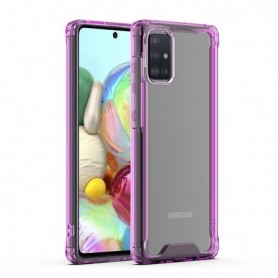 SAMSUNG GALAXY A71 High quality TPU Bumper and Clarity PC Case In Purple