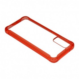 Samsung S20 High quality Tpu Bumper and Clarity PC Case In Red