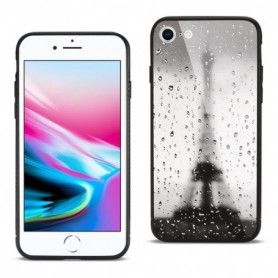 iPhone 7/8/SE2 Hard Glass Design TPU Case With Rainy Scene