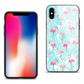 iPhone X/XS Hard Glass Design TPU Case