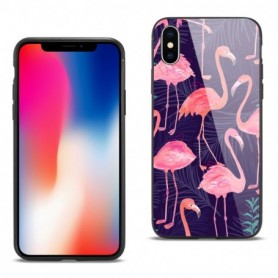 iPhone X/XS Hard Glass Design TPU Case