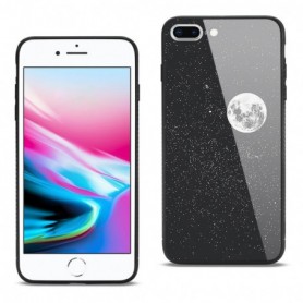 iPhone 8 Plus Hard Glass Design TPU Case With Universe Pattern