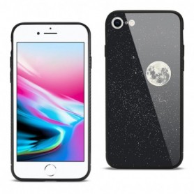 iPhone 7/8/SE2 Hard Glass Design TPU Case With Universe Pattern