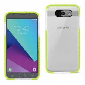 SAMSUNG GALAXY J7 V (2017) SOFT TRANSPARENT TPU CASE IN CLEAR GREEN