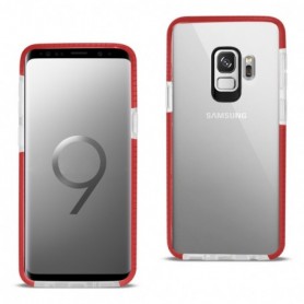 Samsung Galaxy S9 Soft Transparent TPU Case In Clear Red