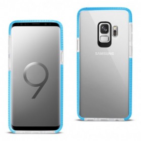 Samsung Galaxy S9 Soft Transparent TPU Case In Clear Blue