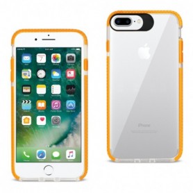 iPhone 8 Plus/ 7 Plus Soft Transparent TPU Case In Clear Orange