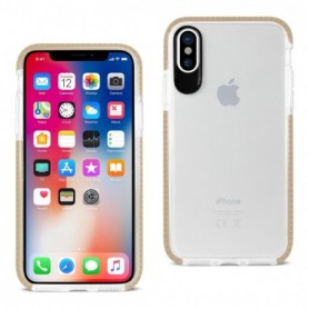 IPHONE X SOFT TRANSPARENT TPU CASE IN CLEAR GOLD