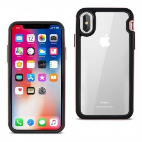 iPhone X Hard Transparent Plastic Tpu Case In Clear Rose Gold