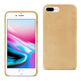 iPhone 8 Plus/ 7 Plus Fuzzy Fur Soft TPU Case In Camel