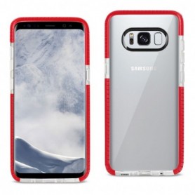 SAMSUNG GALAXY S8 EDGE/ S8 PLUS SOFT TRANSPARENT TPU CASE IN CLEAR RED