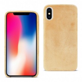iPhone X Fuzzy Fur Soft Tpu Case In Camel