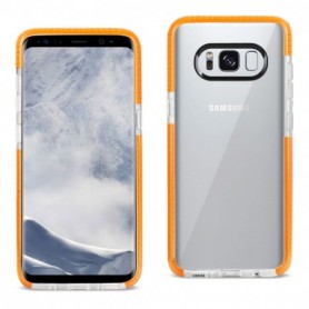 SAMSUNG GALAXY S8 EDGE/ S8 PLUS SOFT TRANSPARENT TPU CASE IN CLEAR ORANGE