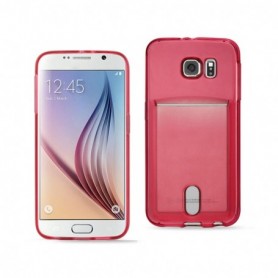 SAMSUNG GALAXY S6 TPU CASES-CLEAR RED