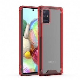SAMSUNG GALAXY A71 High quality TPU Bumper and Clarity PC Case In Red