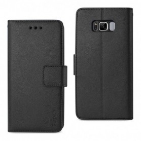 SAMSUNG GALAXY S8 EDGE/ S8 PLUS 3-IN-1 WALLET CASE IN BLACK
