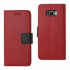 SAMSUNG GALAXY S8 EDGE/ S8 PLUS 3-IN-1 WALLET CASE IN RED
