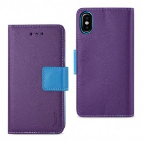 IPHONE X 3-IN-1 WALLET CASE IN PURPLE