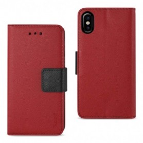 IPHONE X 3-IN-1 WALLET CASE IN RED