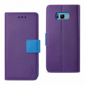 SAMSUNG GALAXY S8 3-IN-1 WALLET CASE IN PURPLE