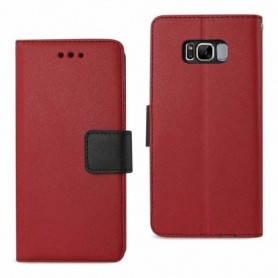 SAMSUNG GALAXY S8 3-IN-1 WALLET CASE IN RED