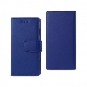 iPhone 7/8/SE2 Synthetic Bullhide Leather Wallet Case With RFID Card Protection In Blue