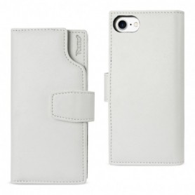 iPhone 7/8/SE2  Genuine Leather Wallet Case With Open Thumb Cut In Ivory