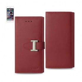 iPhone 6 Genuine Leather Rfid Wallet Case In Burgundy