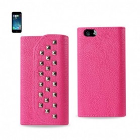 APPLE IPHONE 5/5S/SE FOLIO WALLET CASES-HOT PINK