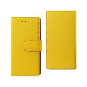 iPhone 7/8/SE2 Synthetic Bullhide Leather Wallet Case With RFID Card Protection In Yellow