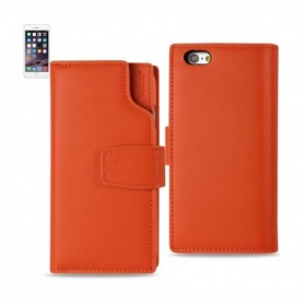 APPLE IPHONE 6/6S PLUS GENUINE LEATHER CASE-TANGERINE