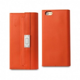 APPLE IPHONE 6/6S PLUS GENUINE LEATHER CASE-TANGERINE