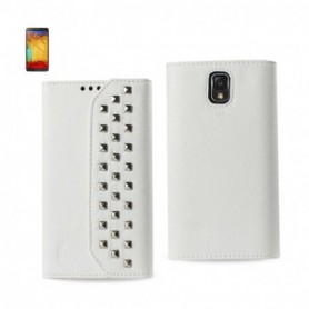 SAMSUNG GALAXY NOTE 3 FOLIO WALLET CASES-WHITE