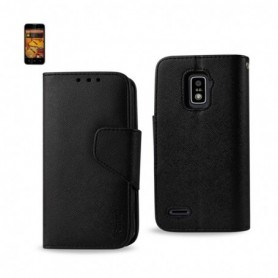 ZTE WARP 4G FOLIO WALLET CASES-BLACK