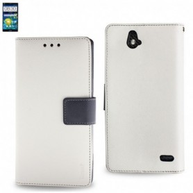 ZTE GRAND X MAX FOLIO WALLET CASES-WHITE