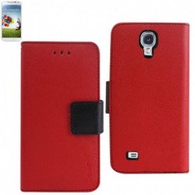 SAMSUNG GALAXY S4 3-IN-1 WALLET CASE IN RED