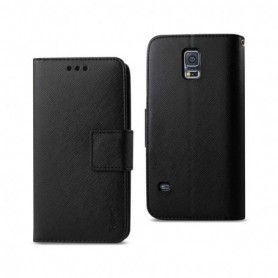 SAMSUNG GALAXY S5 FOLIO WALLET CASES-BLACK