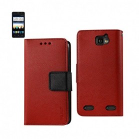 ZTE SONATA 2 FOLIO WALLET CASES-RED
