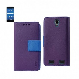 ZTE ZMAX 2 FOLIO WALLET CASES-PURPLE