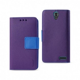 ZTE UHURA GRAND X3 FOLIO WALLET CASES-PURPLE