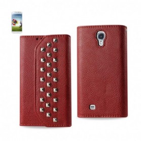 SAMSUNG GALAXY S4 FOLIO WALLET CASES-DARK RED