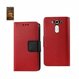 LG V10 FOLIO WALLET CASES-RED