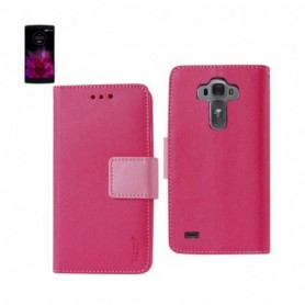 LG G FLEX 2 FOLIO WALLET CASES-HOT PINK