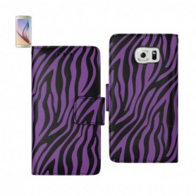 SAMSUNG GALAXY S6 EDGE FOLIO WALLET CASES-PURPLE